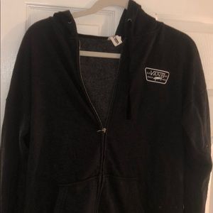 Vans zip up heathered gray hoodie